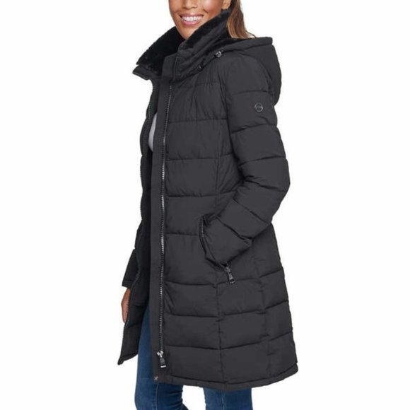 Andrew Marc Women's Long Stretch Parka Jacket - Picture 5 of 11